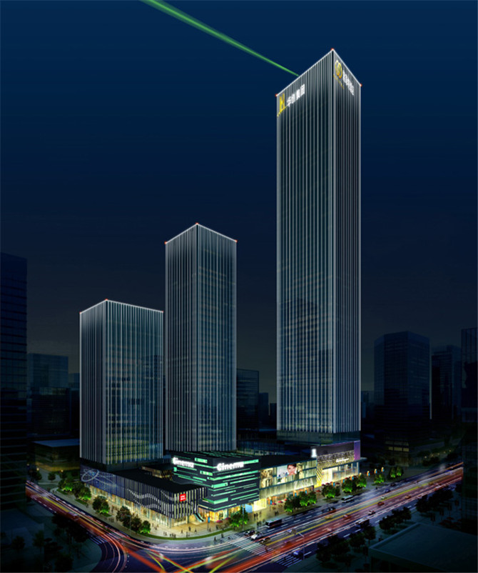 湖南长沙华创集团楼体亮化方案2015